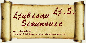 Ljubisav Simunović vizit kartica